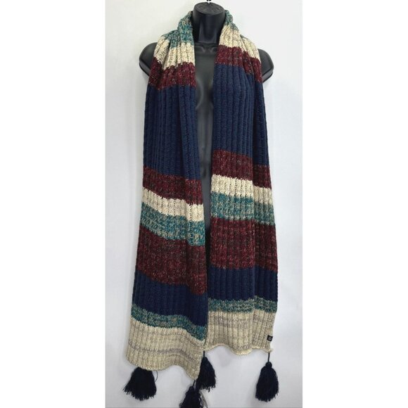 Treasure & Bond Women's Striped Long Tassel Scarf Multicolor One Size - Picture 2 of 16